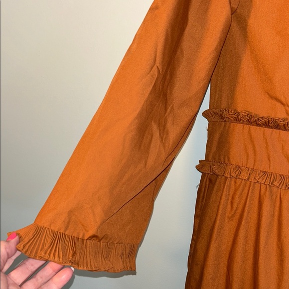 Elegant Brown Tiered Dress - Picture 4 of 5